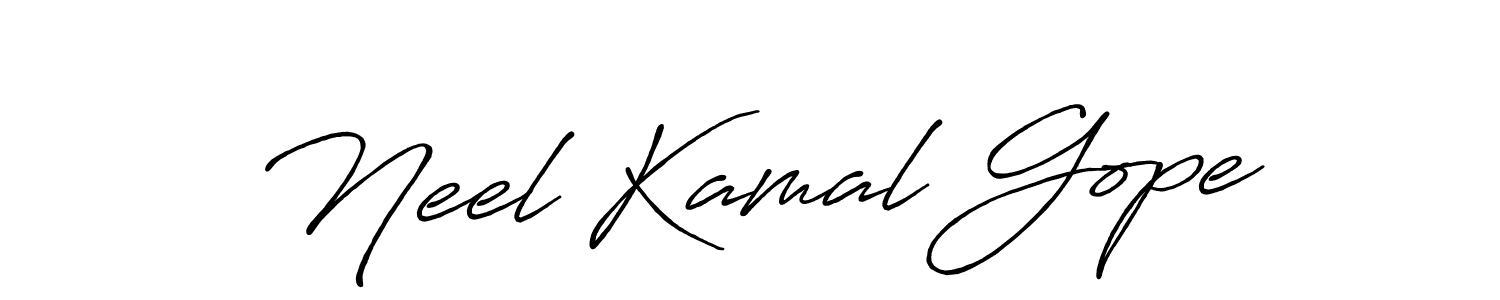Neel Kamal Gope stylish signature style. Best Handwritten Sign (Antro_Vectra_Bolder) for my name. Handwritten Signature Collection Ideas for my name Neel Kamal Gope. Neel Kamal Gope signature style 7 images and pictures png