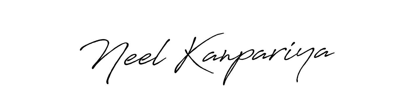 It looks lik you need a new signature style for name Neel Kanpariya. Design unique handwritten (Antro_Vectra_Bolder) signature with our free signature maker in just a few clicks. Neel Kanpariya signature style 7 images and pictures png