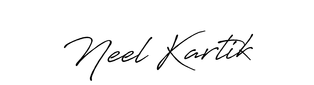 Use a signature maker to create a handwritten signature online. With this signature software, you can design (Antro_Vectra_Bolder) your own signature for name Neel Kartik. Neel Kartik signature style 7 images and pictures png