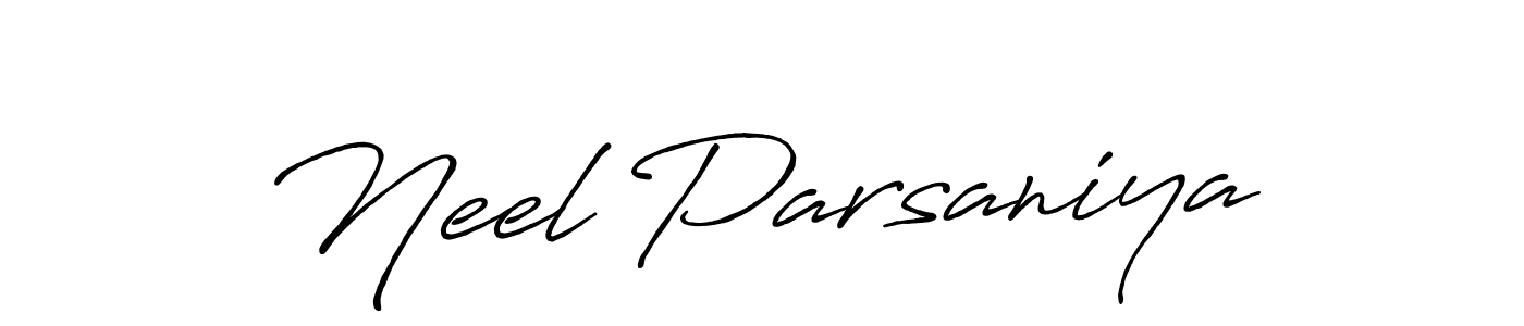 Neel Parsaniya stylish signature style. Best Handwritten Sign (Antro_Vectra_Bolder) for my name. Handwritten Signature Collection Ideas for my name Neel Parsaniya. Neel Parsaniya signature style 7 images and pictures png