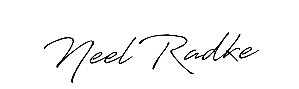 Create a beautiful signature design for name Neel Radke. With this signature (Antro_Vectra_Bolder) fonts, you can make a handwritten signature for free. Neel Radke signature style 7 images and pictures png