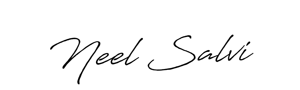 Design your own signature with our free online signature maker. With this signature software, you can create a handwritten (Antro_Vectra_Bolder) signature for name Neel Salvi. Neel Salvi signature style 7 images and pictures png