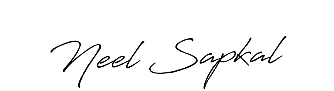 Create a beautiful signature design for name Neel Sapkal. With this signature (Antro_Vectra_Bolder) fonts, you can make a handwritten signature for free. Neel Sapkal signature style 7 images and pictures png