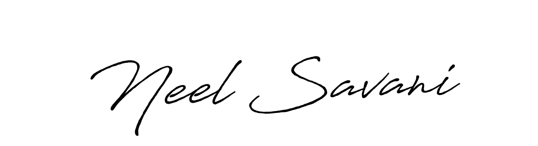 How to make Neel Savani name signature. Use Antro_Vectra_Bolder style for creating short signs online. This is the latest handwritten sign. Neel Savani signature style 7 images and pictures png