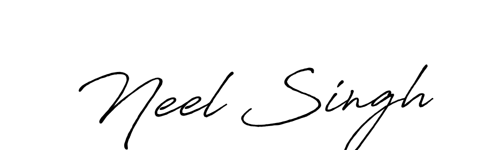 Design your own signature with our free online signature maker. With this signature software, you can create a handwritten (Antro_Vectra_Bolder) signature for name Neel Singh. Neel Singh signature style 7 images and pictures png