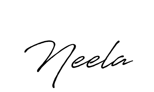 Create a beautiful signature design for name Neela. With this signature (Antro_Vectra_Bolder) fonts, you can make a handwritten signature for free. Neela signature style 7 images and pictures png