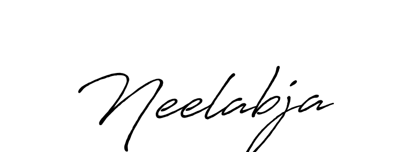 How to make Neelabja signature? Antro_Vectra_Bolder is a professional autograph style. Create handwritten signature for Neelabja name. Neelabja signature style 7 images and pictures png