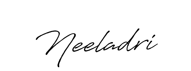 Use a signature maker to create a handwritten signature online. With this signature software, you can design (Antro_Vectra_Bolder) your own signature for name Neeladri. Neeladri signature style 7 images and pictures png