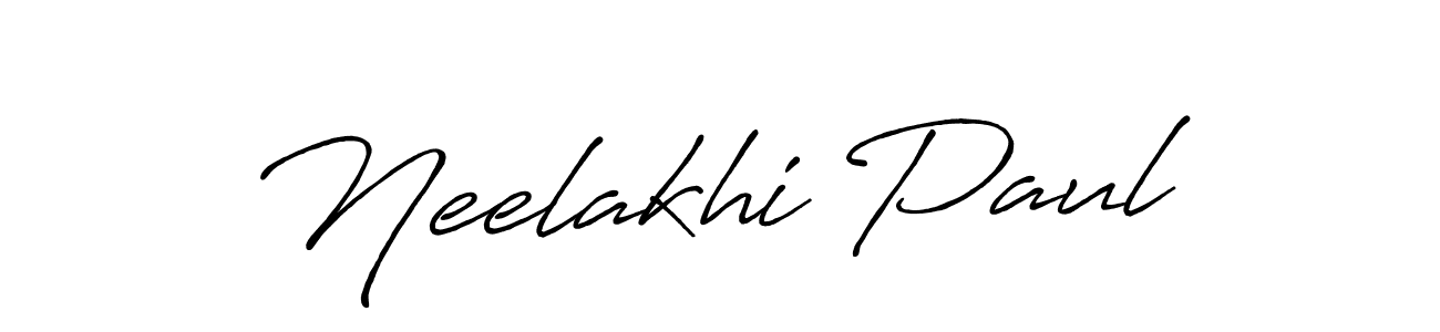 Create a beautiful signature design for name Neelakhi Paul. With this signature (Antro_Vectra_Bolder) fonts, you can make a handwritten signature for free. Neelakhi Paul signature style 7 images and pictures png