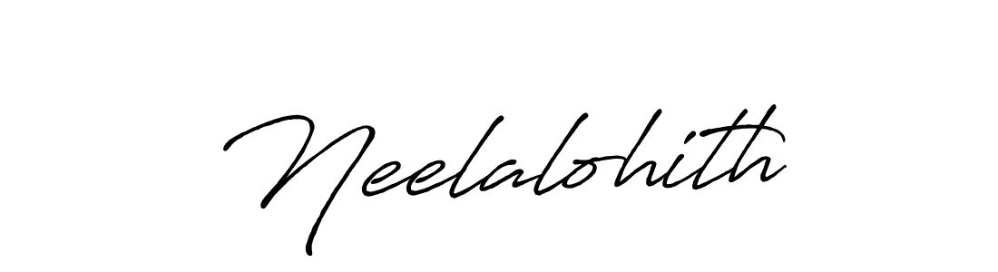 Make a beautiful signature design for name Neelalohith. With this signature (Antro_Vectra_Bolder) style, you can create a handwritten signature for free. Neelalohith signature style 7 images and pictures png