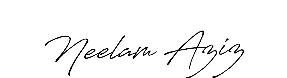 if you are searching for the best signature style for your name Neelam Aziz. so please give up your signature search. here we have designed multiple signature styles  using Antro_Vectra_Bolder. Neelam Aziz signature style 7 images and pictures png