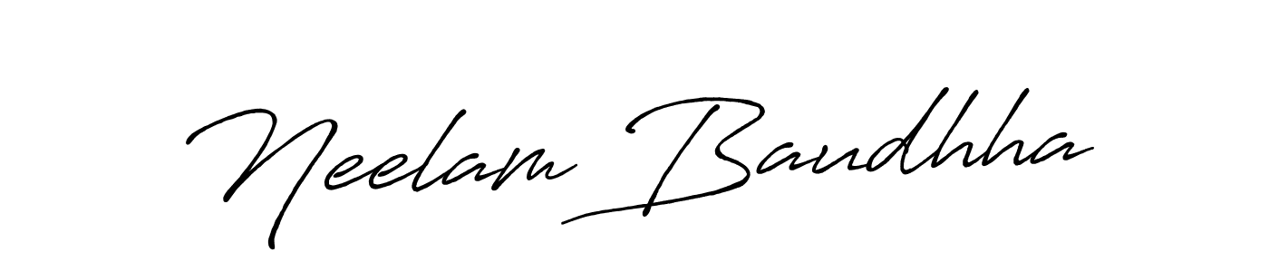 How to make Neelam Baudhha signature? Antro_Vectra_Bolder is a professional autograph style. Create handwritten signature for Neelam Baudhha name. Neelam Baudhha signature style 7 images and pictures png