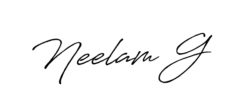 How to make Neelam G signature? Antro_Vectra_Bolder is a professional autograph style. Create handwritten signature for Neelam G name. Neelam G signature style 7 images and pictures png