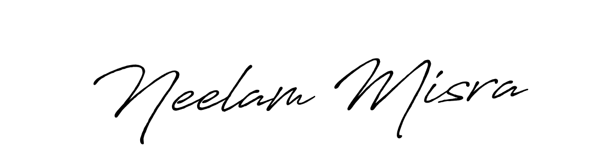 Use a signature maker to create a handwritten signature online. With this signature software, you can design (Antro_Vectra_Bolder) your own signature for name Neelam Misra. Neelam Misra signature style 7 images and pictures png