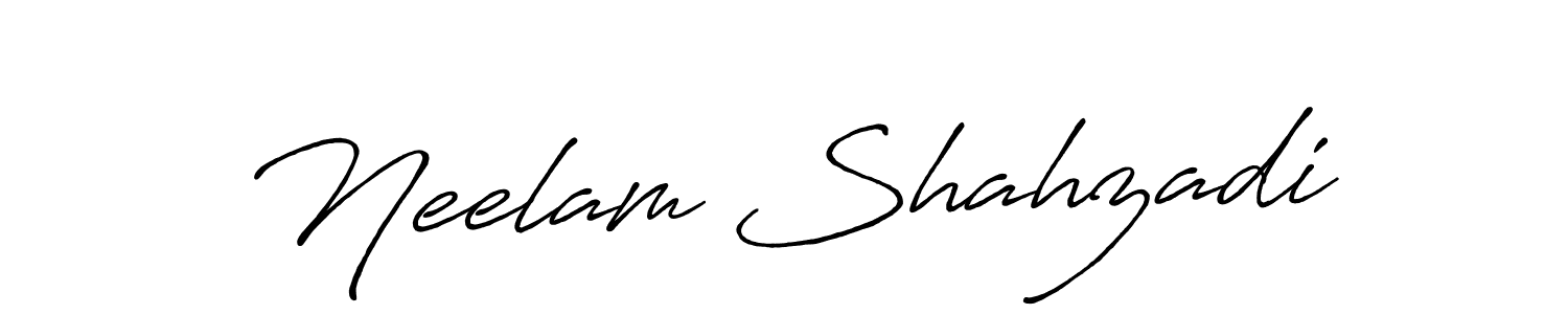 Use a signature maker to create a handwritten signature online. With this signature software, you can design (Antro_Vectra_Bolder) your own signature for name Neelam Shahzadi. Neelam Shahzadi signature style 7 images and pictures png