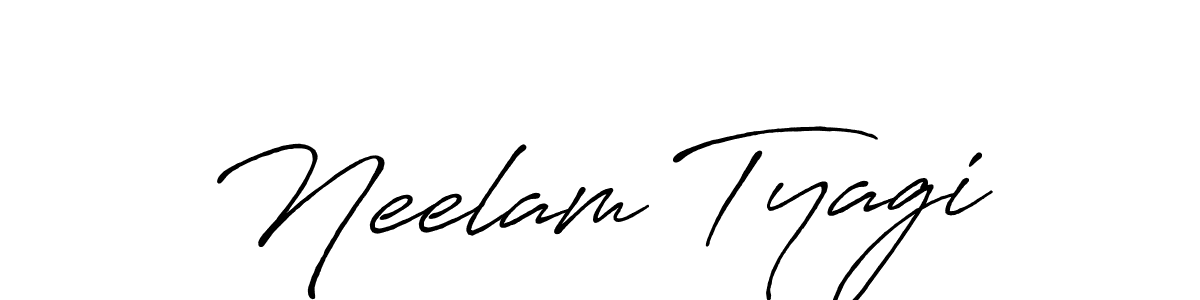 Design your own signature with our free online signature maker. With this signature software, you can create a handwritten (Antro_Vectra_Bolder) signature for name Neelam Tyagi. Neelam Tyagi signature style 7 images and pictures png