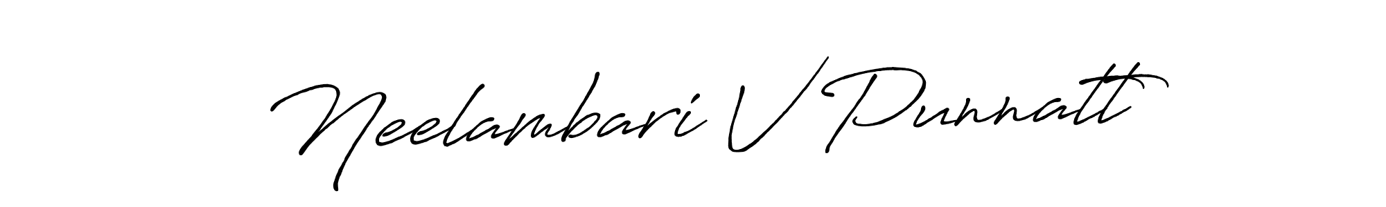 Design your own signature with our free online signature maker. With this signature software, you can create a handwritten (Antro_Vectra_Bolder) signature for name Neelambari V Punnatt. Neelambari V Punnatt signature style 7 images and pictures png