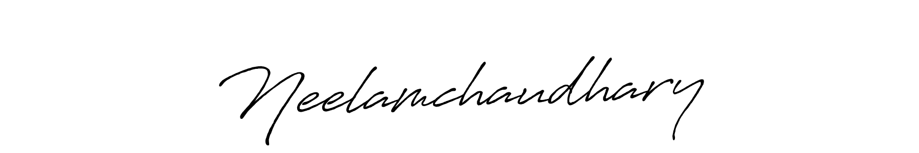 Make a beautiful signature design for name Neelamchaudhary♠. With this signature (Antro_Vectra_Bolder) style, you can create a handwritten signature for free. Neelamchaudhary♠ signature style 7 images and pictures png