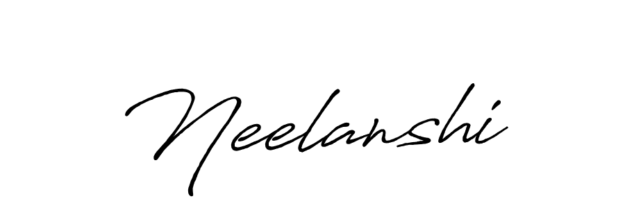 Similarly Antro_Vectra_Bolder is the best handwritten signature design. Signature creator online .You can use it as an online autograph creator for name Neelanshi. Neelanshi signature style 7 images and pictures png