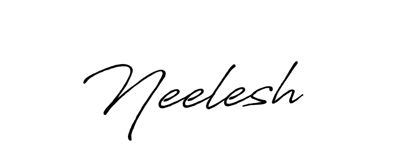 Neelesh  stylish signature style. Best Handwritten Sign (Antro_Vectra_Bolder) for my name. Handwritten Signature Collection Ideas for my name Neelesh . Neelesh  signature style 7 images and pictures png