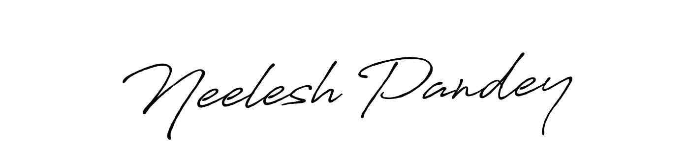 Make a beautiful signature design for name Neelesh Pandey. With this signature (Antro_Vectra_Bolder) style, you can create a handwritten signature for free. Neelesh Pandey signature style 7 images and pictures png