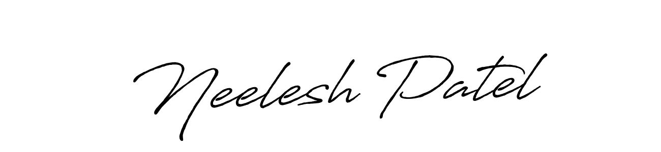 Use a signature maker to create a handwritten signature online. With this signature software, you can design (Antro_Vectra_Bolder) your own signature for name Neelesh Patel. Neelesh Patel signature style 7 images and pictures png