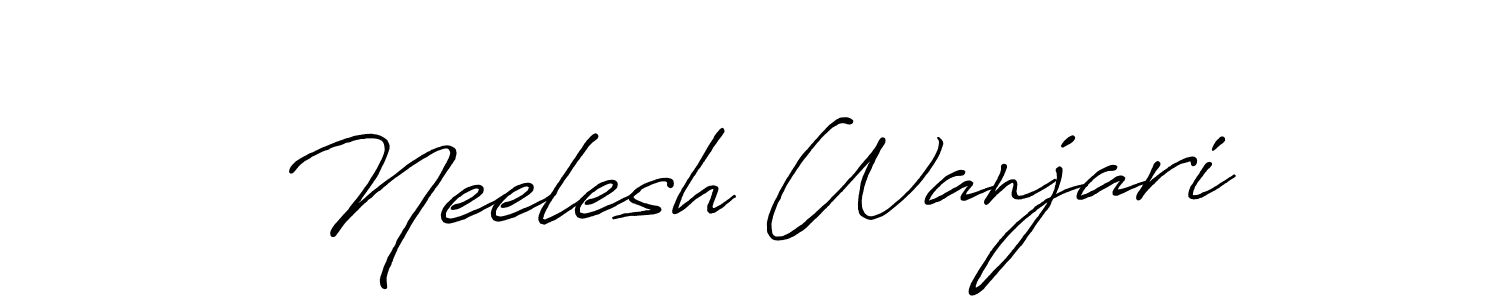 Make a short Neelesh Wanjari signature style. Manage your documents anywhere anytime using Antro_Vectra_Bolder. Create and add eSignatures, submit forms, share and send files easily. Neelesh Wanjari signature style 7 images and pictures png