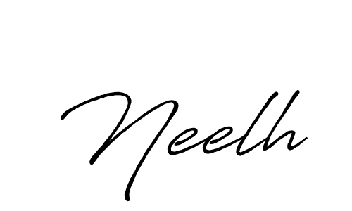 How to make Neelh name signature. Use Antro_Vectra_Bolder style for creating short signs online. This is the latest handwritten sign. Neelh signature style 7 images and pictures png