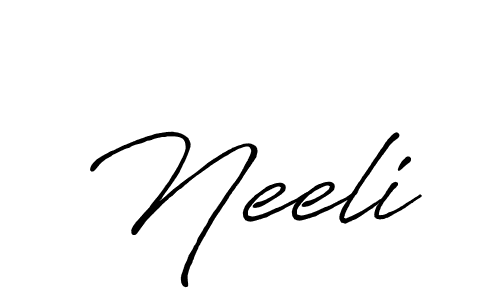 Neeli stylish signature style. Best Handwritten Sign (Antro_Vectra_Bolder) for my name. Handwritten Signature Collection Ideas for my name Neeli. Neeli signature style 7 images and pictures png