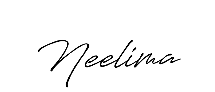 How to make Neelima signature? Antro_Vectra_Bolder is a professional autograph style. Create handwritten signature for Neelima name. Neelima signature style 7 images and pictures png