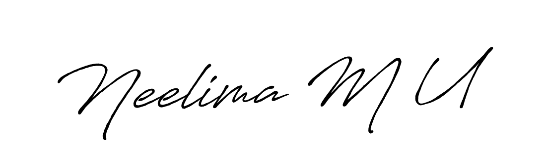 Make a beautiful signature design for name Neelima M U. Use this online signature maker to create a handwritten signature for free. Neelima M U signature style 7 images and pictures png