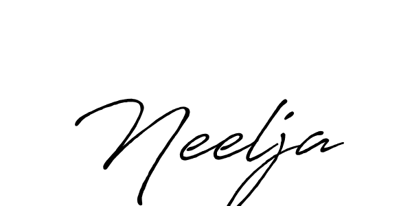 Create a beautiful signature design for name Neelja. With this signature (Antro_Vectra_Bolder) fonts, you can make a handwritten signature for free. Neelja signature style 7 images and pictures png