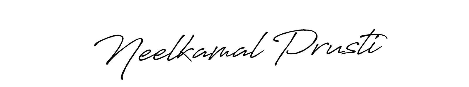 Create a beautiful signature design for name Neelkamal Prusti. With this signature (Antro_Vectra_Bolder) fonts, you can make a handwritten signature for free. Neelkamal Prusti signature style 7 images and pictures png
