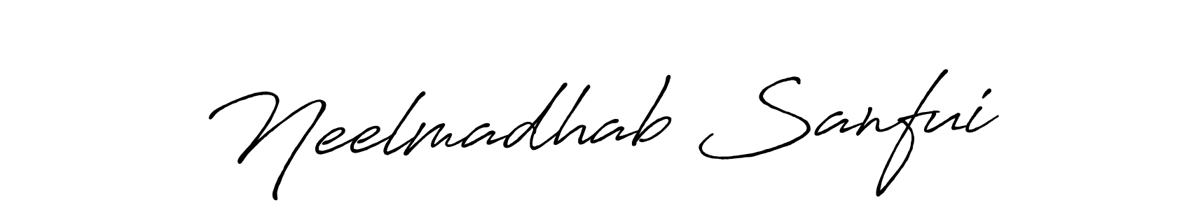 How to Draw Neelmadhab Sanfui signature style? Antro_Vectra_Bolder is a latest design signature styles for name Neelmadhab Sanfui. Neelmadhab Sanfui signature style 7 images and pictures png