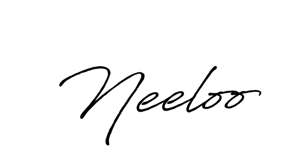 if you are searching for the best signature style for your name Neeloo. so please give up your signature search. here we have designed multiple signature styles  using Antro_Vectra_Bolder. Neeloo signature style 7 images and pictures png