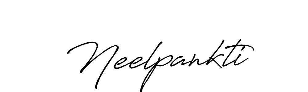 Create a beautiful signature design for name Neelpankti. With this signature (Antro_Vectra_Bolder) fonts, you can make a handwritten signature for free. Neelpankti signature style 7 images and pictures png