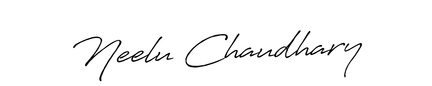 How to make Neelu Chaudhary signature? Antro_Vectra_Bolder is a professional autograph style. Create handwritten signature for Neelu Chaudhary name. Neelu Chaudhary signature style 7 images and pictures png