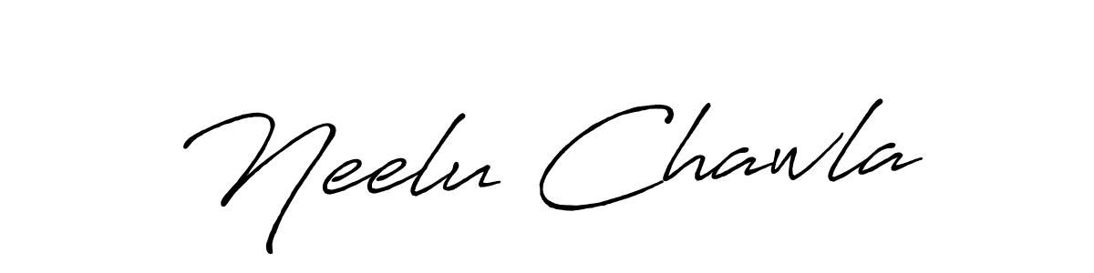 How to Draw Neelu Chawla signature style? Antro_Vectra_Bolder is a latest design signature styles for name Neelu Chawla. Neelu Chawla signature style 7 images and pictures png