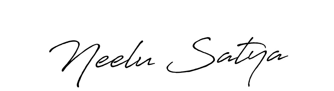 Also we have Neelu Satya name is the best signature style. Create professional handwritten signature collection using Antro_Vectra_Bolder autograph style. Neelu Satya signature style 7 images and pictures png