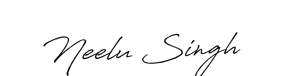 How to make Neelu Singh signature? Antro_Vectra_Bolder is a professional autograph style. Create handwritten signature for Neelu Singh name. Neelu Singh signature style 7 images and pictures png