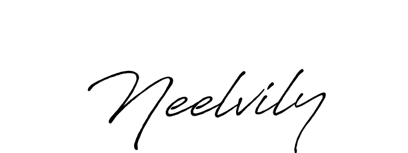You should practise on your own different ways (Antro_Vectra_Bolder) to write your name (Neelvily) in signature. don't let someone else do it for you. Neelvily signature style 7 images and pictures png