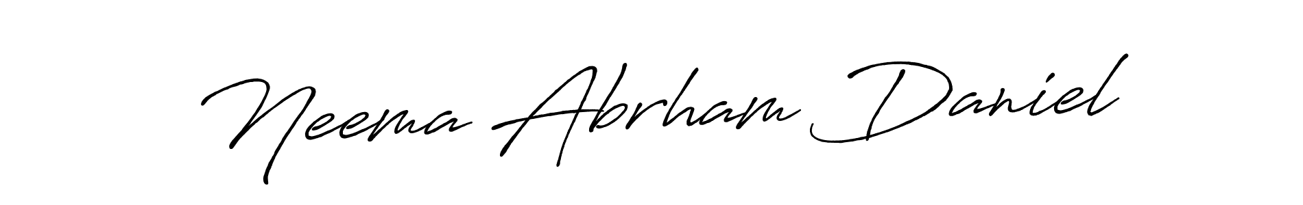 Make a beautiful signature design for name Neema Abrham Daniel. With this signature (Antro_Vectra_Bolder) style, you can create a handwritten signature for free. Neema Abrham Daniel signature style 7 images and pictures png