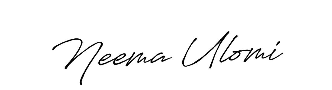 Make a beautiful signature design for name Neema Ulomi. With this signature (Antro_Vectra_Bolder) style, you can create a handwritten signature for free. Neema Ulomi signature style 7 images and pictures png