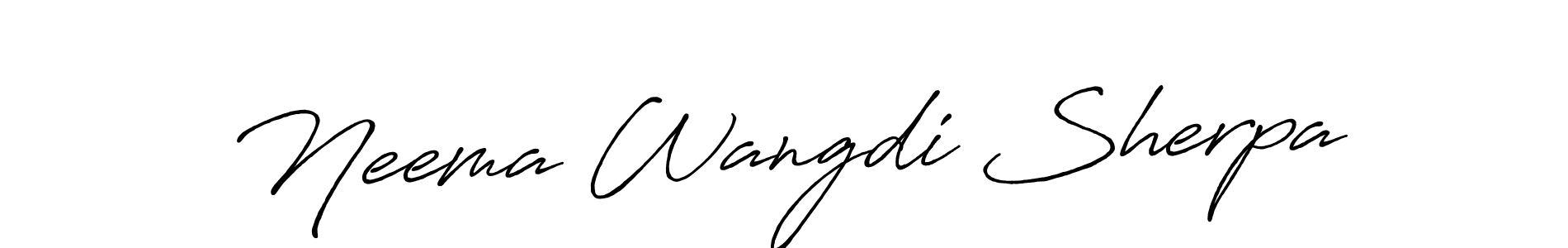 Neema Wangdi Sherpa stylish signature style. Best Handwritten Sign (Antro_Vectra_Bolder) for my name. Handwritten Signature Collection Ideas for my name Neema Wangdi Sherpa. Neema Wangdi Sherpa signature style 7 images and pictures png