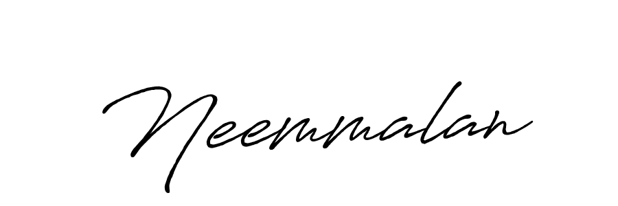 Create a beautiful signature design for name Neemmalan. With this signature (Antro_Vectra_Bolder) fonts, you can make a handwritten signature for free. Neemmalan signature style 7 images and pictures png
