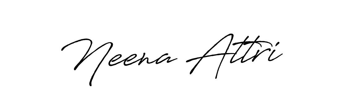 Use a signature maker to create a handwritten signature online. With this signature software, you can design (Antro_Vectra_Bolder) your own signature for name Neena Attri. Neena Attri signature style 7 images and pictures png