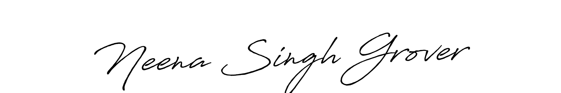 Create a beautiful signature design for name Neena Singh Grover. With this signature (Antro_Vectra_Bolder) fonts, you can make a handwritten signature for free. Neena Singh Grover signature style 7 images and pictures png