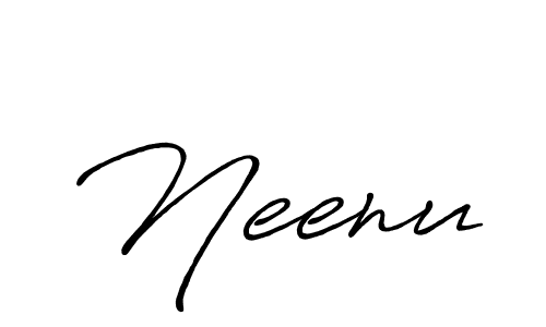 How to make Neenu name signature. Use Antro_Vectra_Bolder style for creating short signs online. This is the latest handwritten sign. Neenu signature style 7 images and pictures png