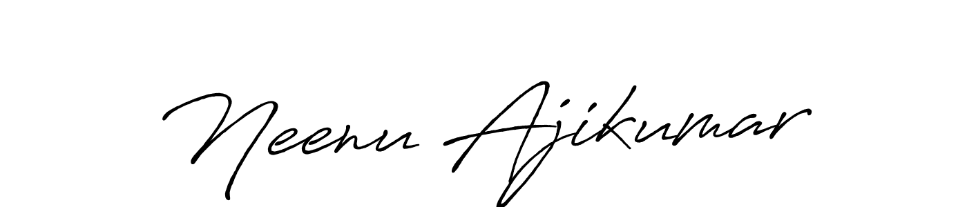 Create a beautiful signature design for name Neenu Ajikumar. With this signature (Antro_Vectra_Bolder) fonts, you can make a handwritten signature for free. Neenu Ajikumar signature style 7 images and pictures png