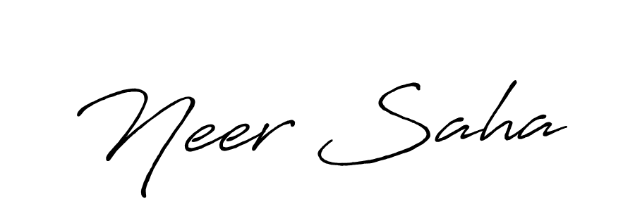 Design your own signature with our free online signature maker. With this signature software, you can create a handwritten (Antro_Vectra_Bolder) signature for name Neer Saha. Neer Saha signature style 7 images and pictures png